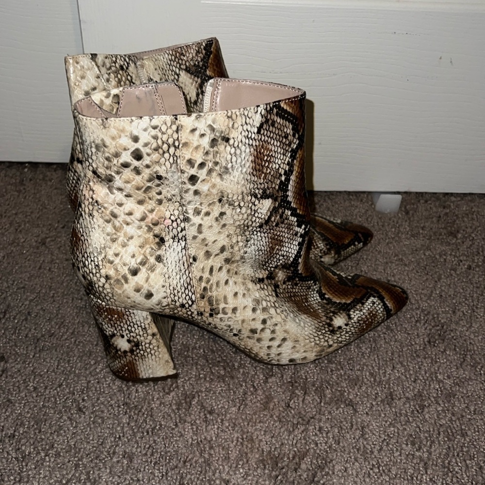 GUC Charles Faux Snakeskin Ankle Boots
